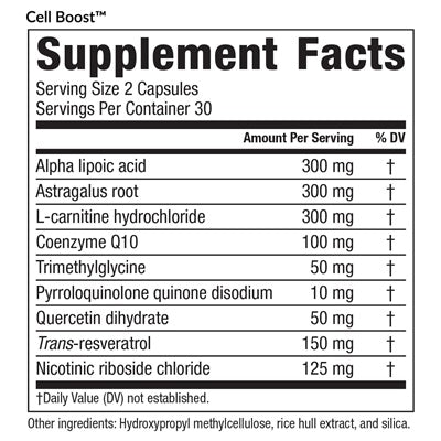 Cell Boost (EquiLife) supplement facts