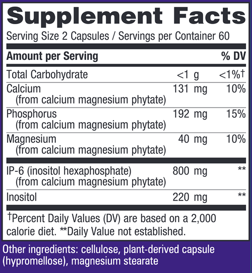 Cell Forté® IP-6 & Inositol (Nature's Way) 120ct Supplement Facts