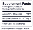 cellular longevity pro mitopure (urolithin a) (timeline) supplement facts