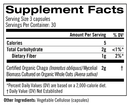 chaga capsules (om mushrooms) supplement facts