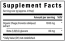 chaga extract powder (real mushrooms) supplement facts