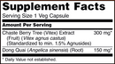 chaste berry vitex extract (now foods) supplement facts