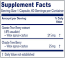 chaste tree berry vitanica supplement facts