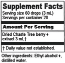 chaste tree extract (herbalist alchemist) supplement facts