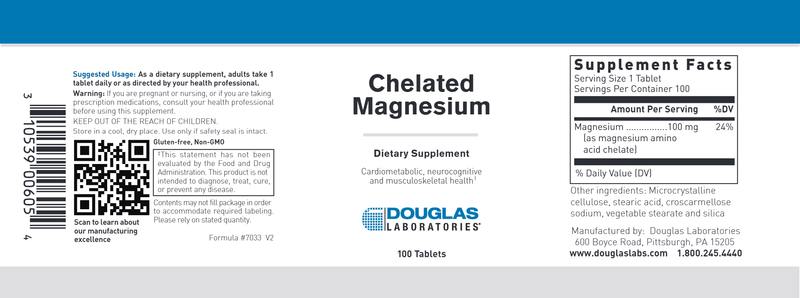Chelated Magnesium (Douglas Labs) label