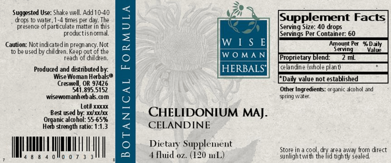 Chelidonium Celandine 4oz Wise Woman Herbals products