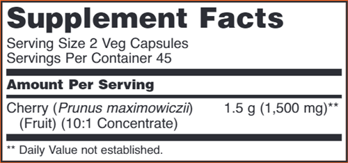 cherry concentrate 750 mg (now foods) supplement facts