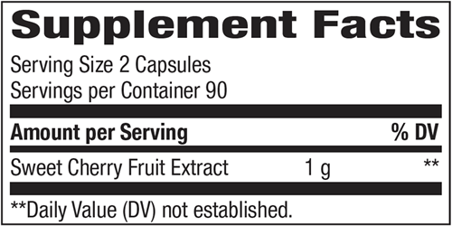 Cherry Fruit Capsules (Nature's Way) 180ct Supplement Facts