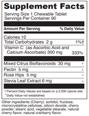 chewable c 300 davinci labs supplement facts