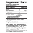 chewable floravantage probiotic supplement facts