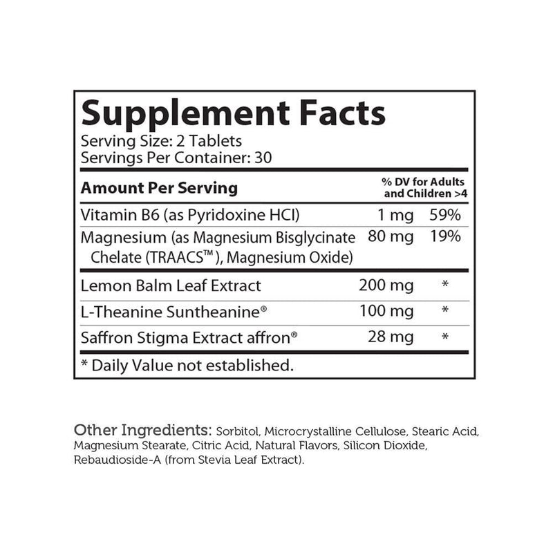 ChildCalm (Advanced Nutrition by Zahler) Supplement Facts