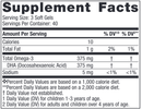children's dha vegetarian (nordic naturals) supplement facts