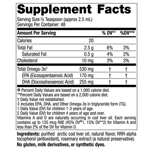 children's dha liquid nordic naturals supplement facts