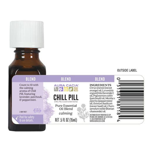 Chill Pill Supplement Facts Label