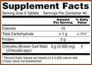 chlorella 1000 mg (now foods) supplement facts