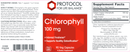 chlorophyll 100 mg (protocol for life balance) label