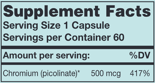 Chromium Picolinate (Karuna Responsible Nutrition) supplement facts