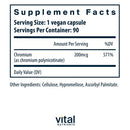 chromium vital nutrients supplement facts