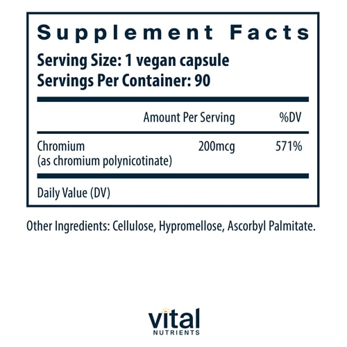Chromium Polynicotinate Vital Nutrients supplements