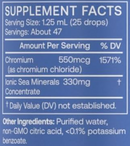 chromium liquid mineral (bodybio) supplement facts
