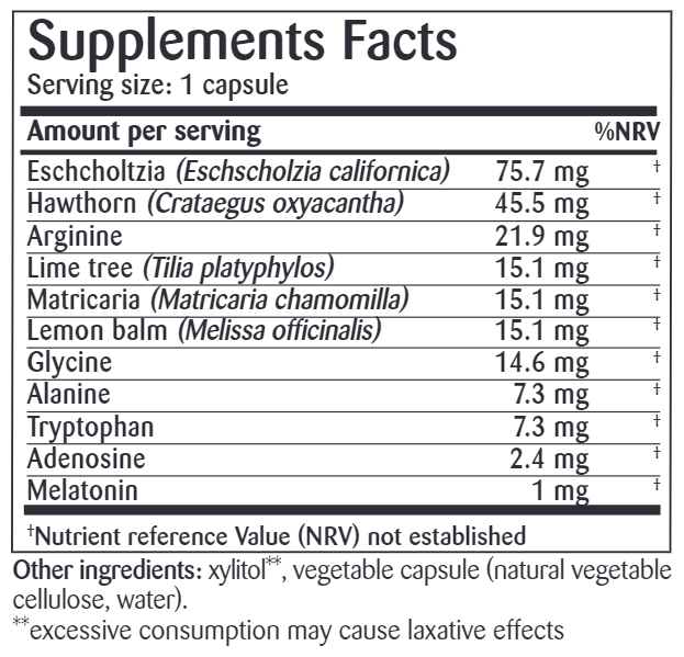 Chrono Serenity (Activa Labs) supplement facts