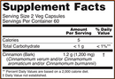 cinnamon bark 600 mg (now foods) supplement facts
