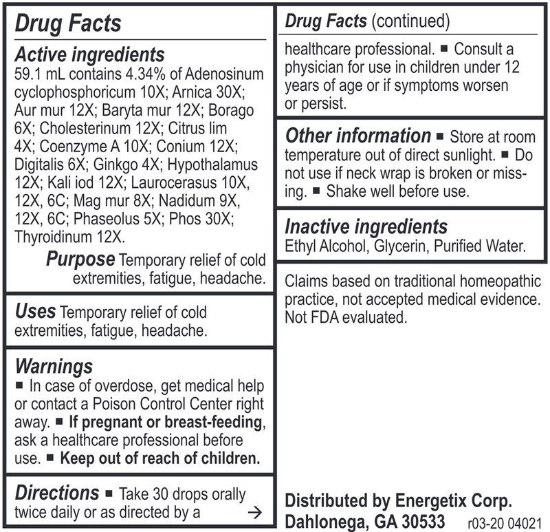 Circulopath (Energetix) Drug Facts