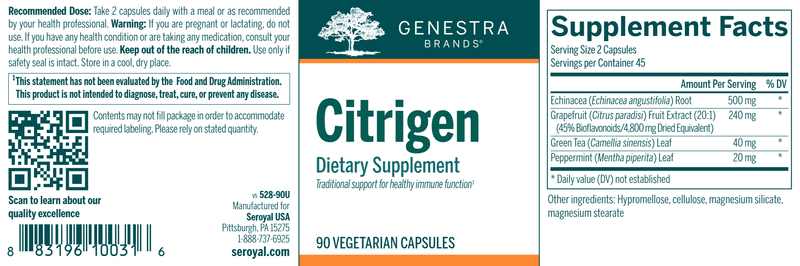 Citrigen label Genestra