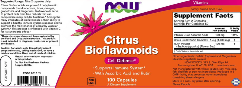 Citrus Bioflavonoids (NOW) Label