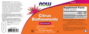 citrus bioflavonoids (now foods) label