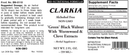 clarkia bio-nutritional formulas label