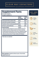 Clear Way Cofactors 120ct Quicksilver Scientific supplement facts