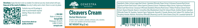 cleavers cream | lymphagen cream label genestra