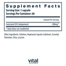 coenzyme q10 vital nutrients supplement facts
