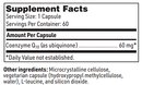 coenzyme q10 60 mg sfi health supplement facts
