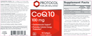coq10 100 mg (protocol for life balance) label