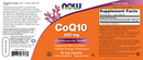 coq10 200 mg now foods label