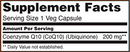 coq10 200 mg now foods supplement facts