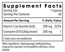 coq10 200 mg (metabolic maintenance) supplement facts
