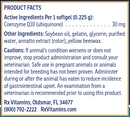 coq10 30 for dogs & cats product facts