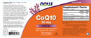 coq10 50 mg (now foods) label