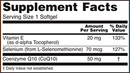 coq10 50 mg (now foods) supplement facts