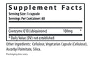 coq10 fairhaven health supplement facts
