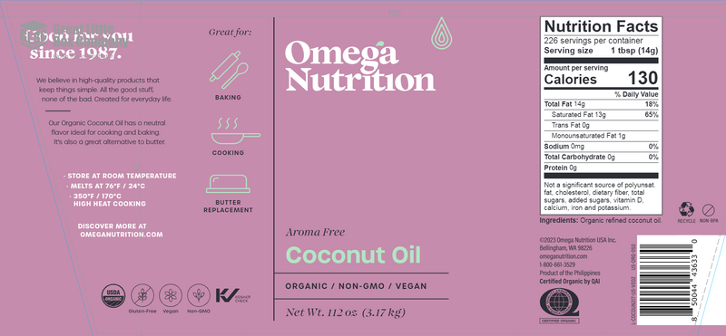Coconut Oil 112oz (Omega Nutrition)