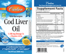 cod liver oil lemon carlson labs label