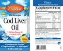 cod liver oil lemon carlson labs label