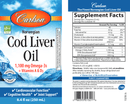cod liver oil carlson labs label