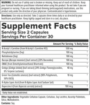 cognifactors (nutra biogenesis) supplement facts