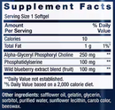 cognitex alpha gpc (life extension) supplement facts