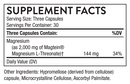 cognitive vitality thorne supplement facts